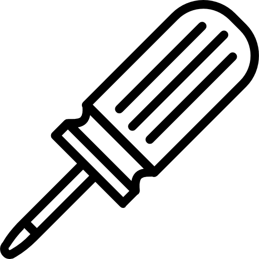 Screwdriver improvement screwdriver construction and tools icon