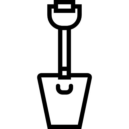 Shovel shovel construction and tools holidays icon