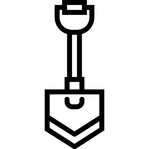 Shovel tools and utensils construction and tools holidays icon