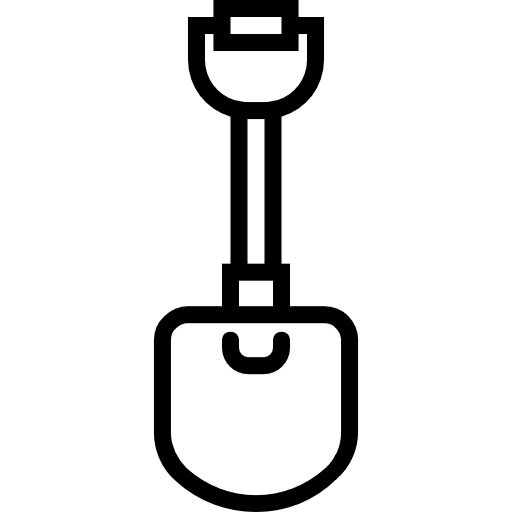 Shovel travel shovel construction icon
