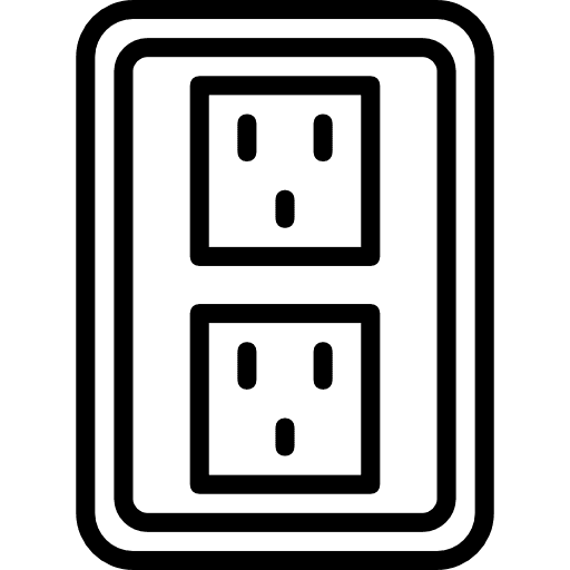 Socket electrical plugin tools and utensils icon