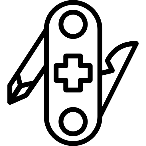 Swiss army knife blade equipment tools and utensils icon