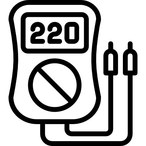Voltmeter technology electronics energy icon