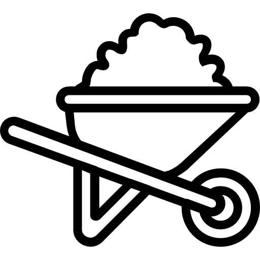 Wheelbarrow wheelbarrow cart tools and utensils icon
