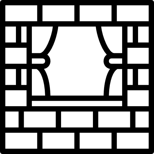 Window window curtains decoration icon