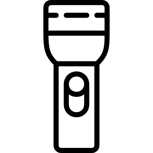 Flashlight construction and tools illumination light icon