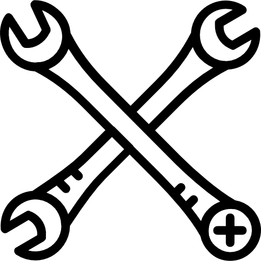 Wrench edit tools construction and tools improvement icon