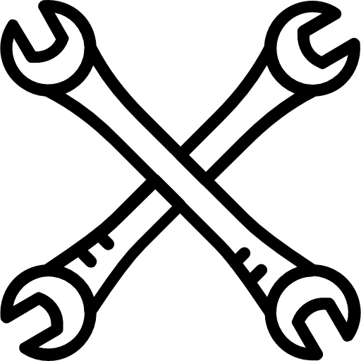 Wrench garage wrench tools and utensils icon