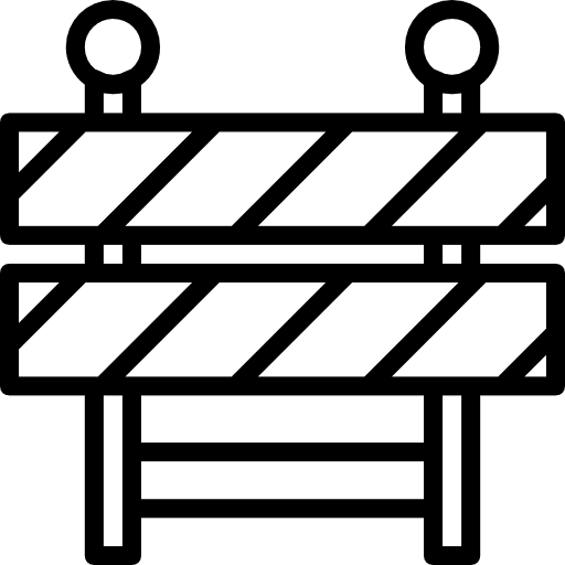 Barrier caution construction construction and tools icon