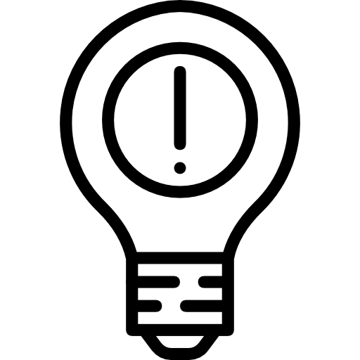 Light bulb electronics illumination electricity icon