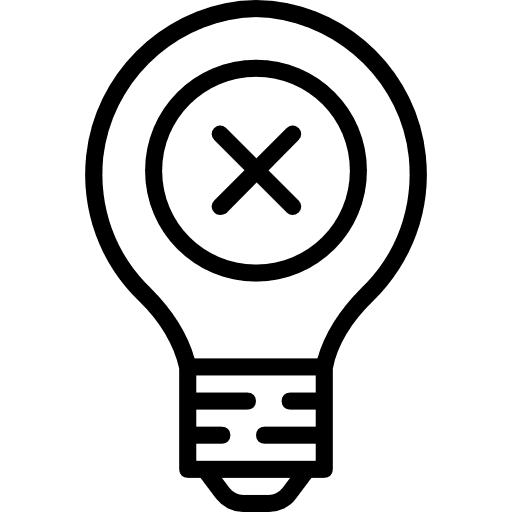 Light bulb electronics technology idea icon