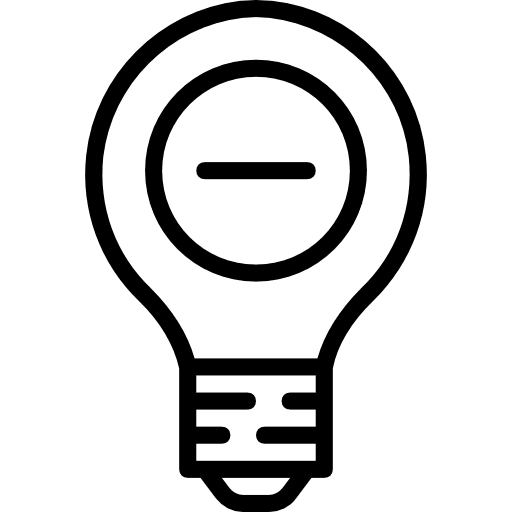 Light bulb idea technology illumination icon