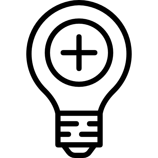 Light bulb illumination electronics electricity icon