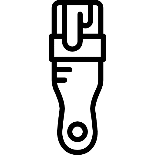 Paint brush tools and utensils construction paintbrush icon