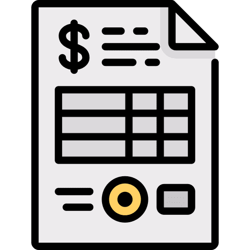 Invoice receipt payment business icon