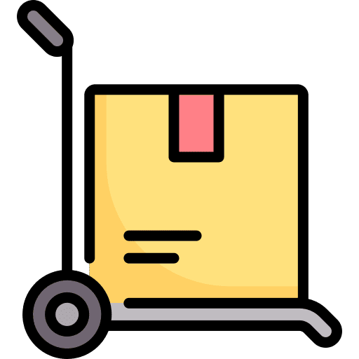 Trolley deliver loads trolley icon