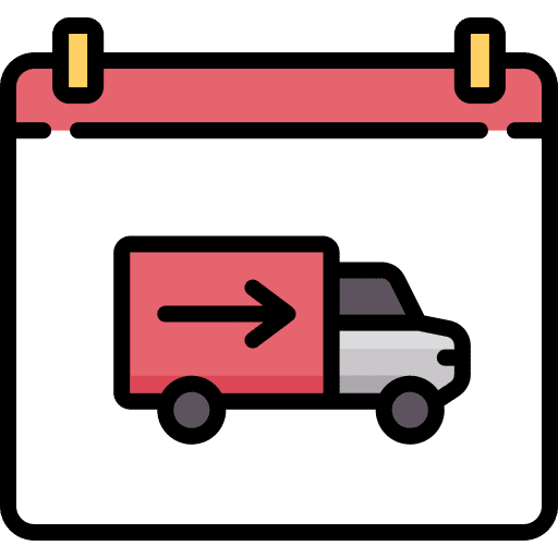 Delivery shipping and delivery delivery calendar icon