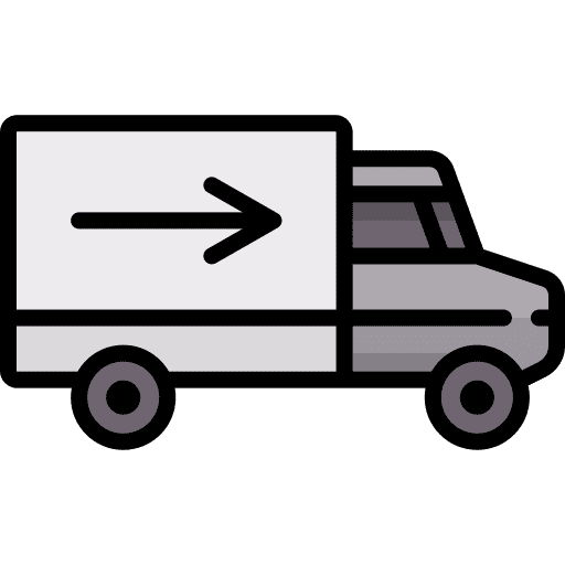 Delivery truck trucking transport deliver icon