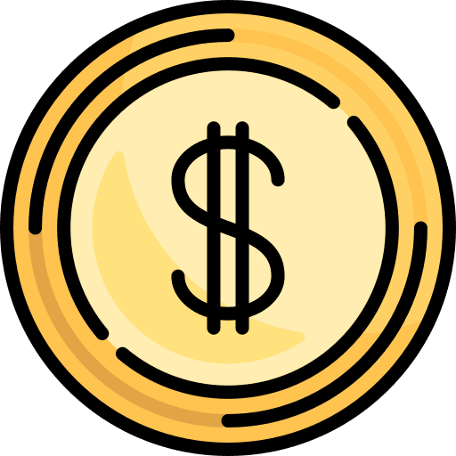 Dollar business and finance coin cash icon