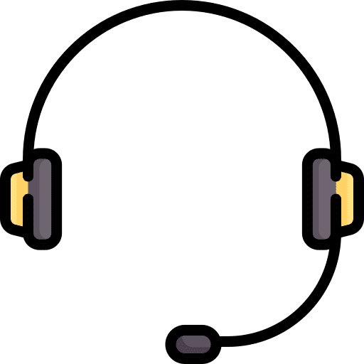 Headset mic microphone technology icon