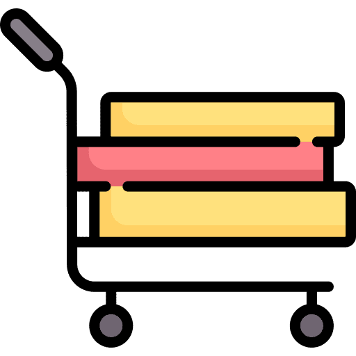 Trolley heavy delivery trolley icon