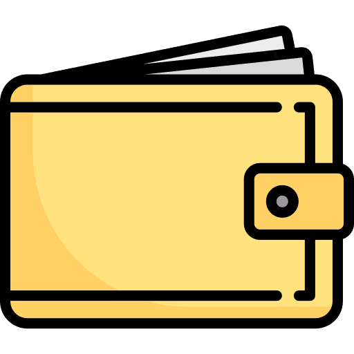 Wallet business and finance card notes icon