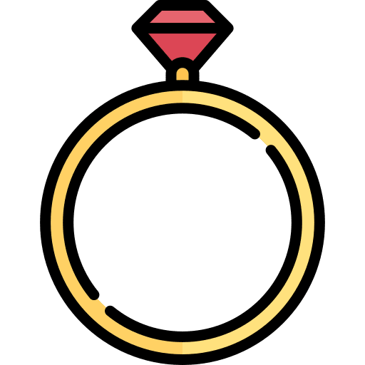 Diamond ring luxury wedding engagement icon