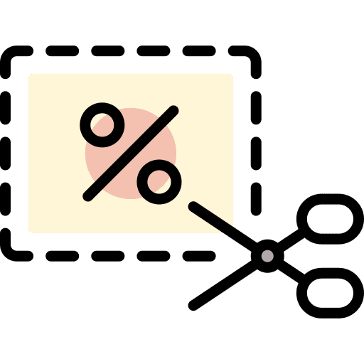 Discount shapes percentage signs icon