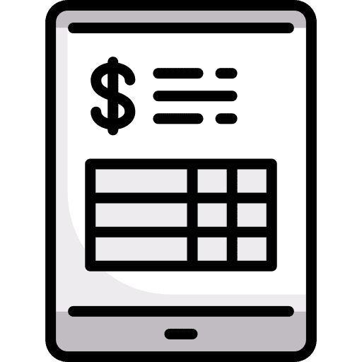 Invoice receipt commerce payment icon