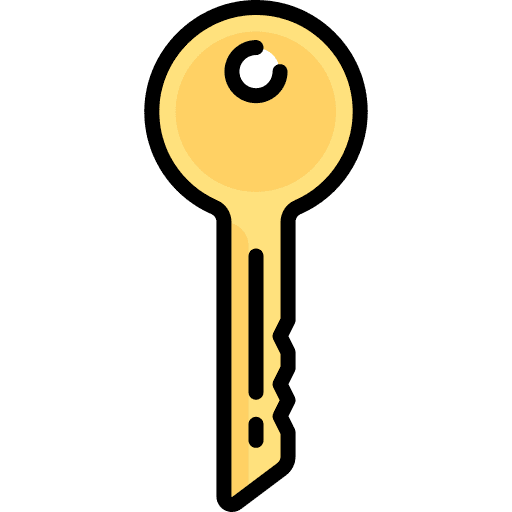 Key pass passkey door key icon