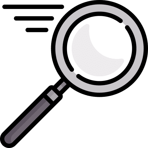 Search magnifying glass zoom seo and web icon