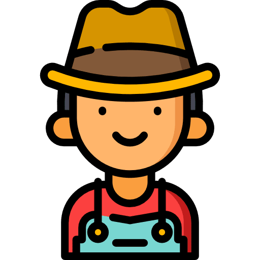 Farmer farming and gardening avatar people icon