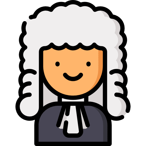 Judge man professions and jobs job icon