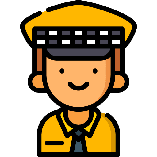 Taxi driver profile job social icon