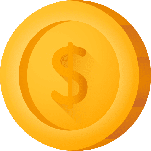 Coin currency business cash icon