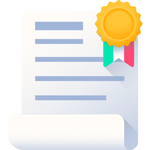 Certificate software license certificate business and finance icon Certificate software license certificate business and finance icon