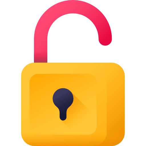 Open padlock security open unlocked icon Open padlock security open unlocked icon