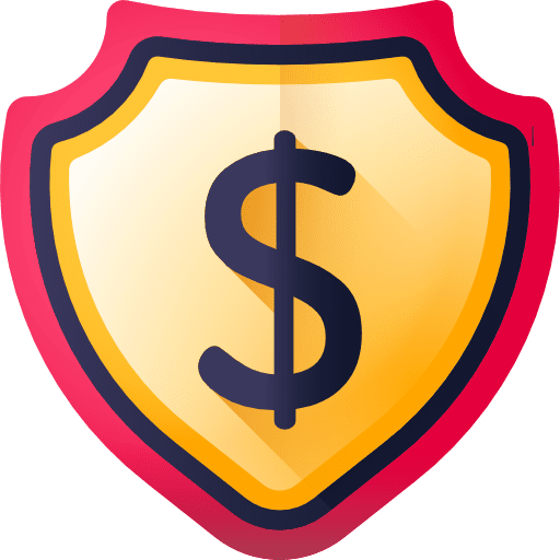 Shield security business dollar icon Shield security business dollar icon