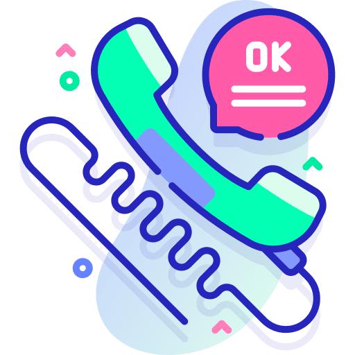 Confirmation communications activation call icon