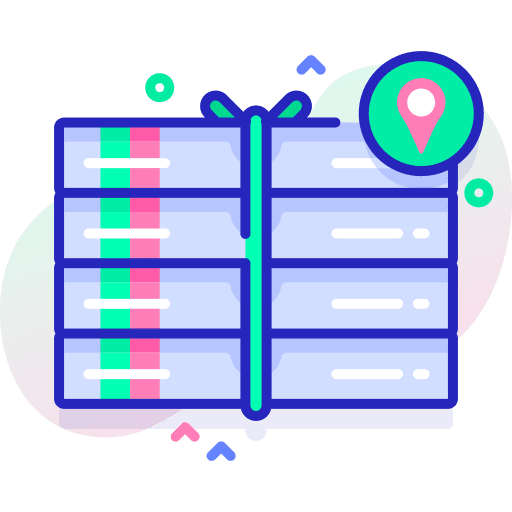 Delivery placeholder location box icon