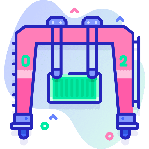 Crane lift box container icon