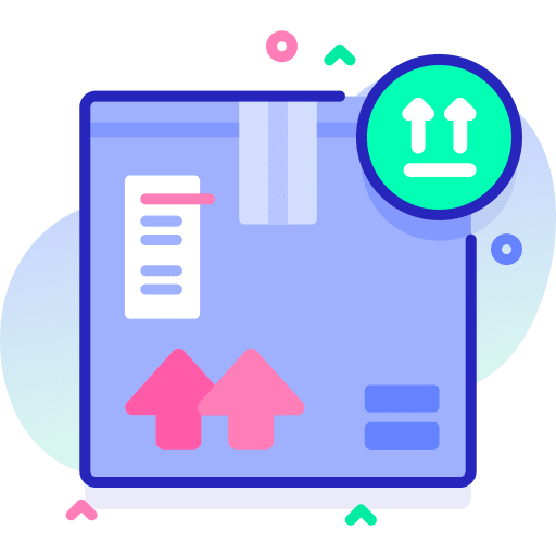 Delivery box delivery package side up icon