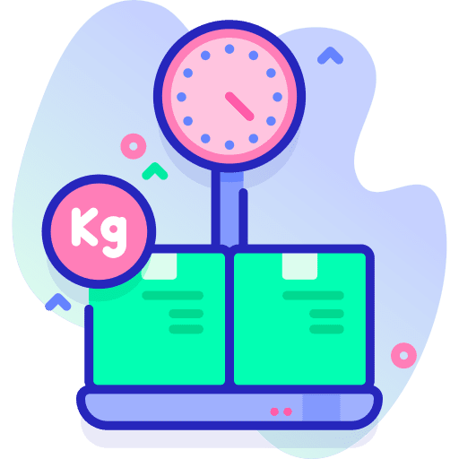 Delivery box package box weighing machine icon