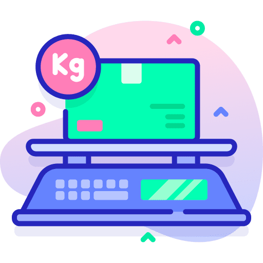 Delivery box weight weighing machine box icon