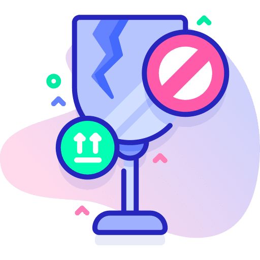 Glass symbol content logistics delivery icon