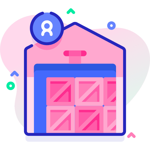 Warehouse logistics storage data warehouse icon