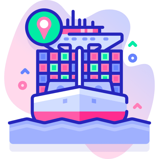Cargo ship container ship logistics shipping icon
