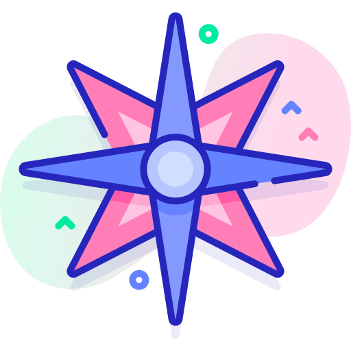 Compass cardinal points orientation location icon