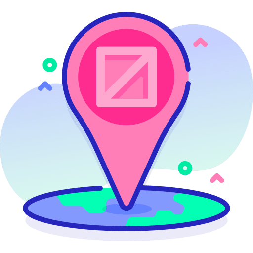 Location delivery cardboard box packaging icon