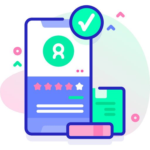 Rating review delivery box shipping and delivery icon